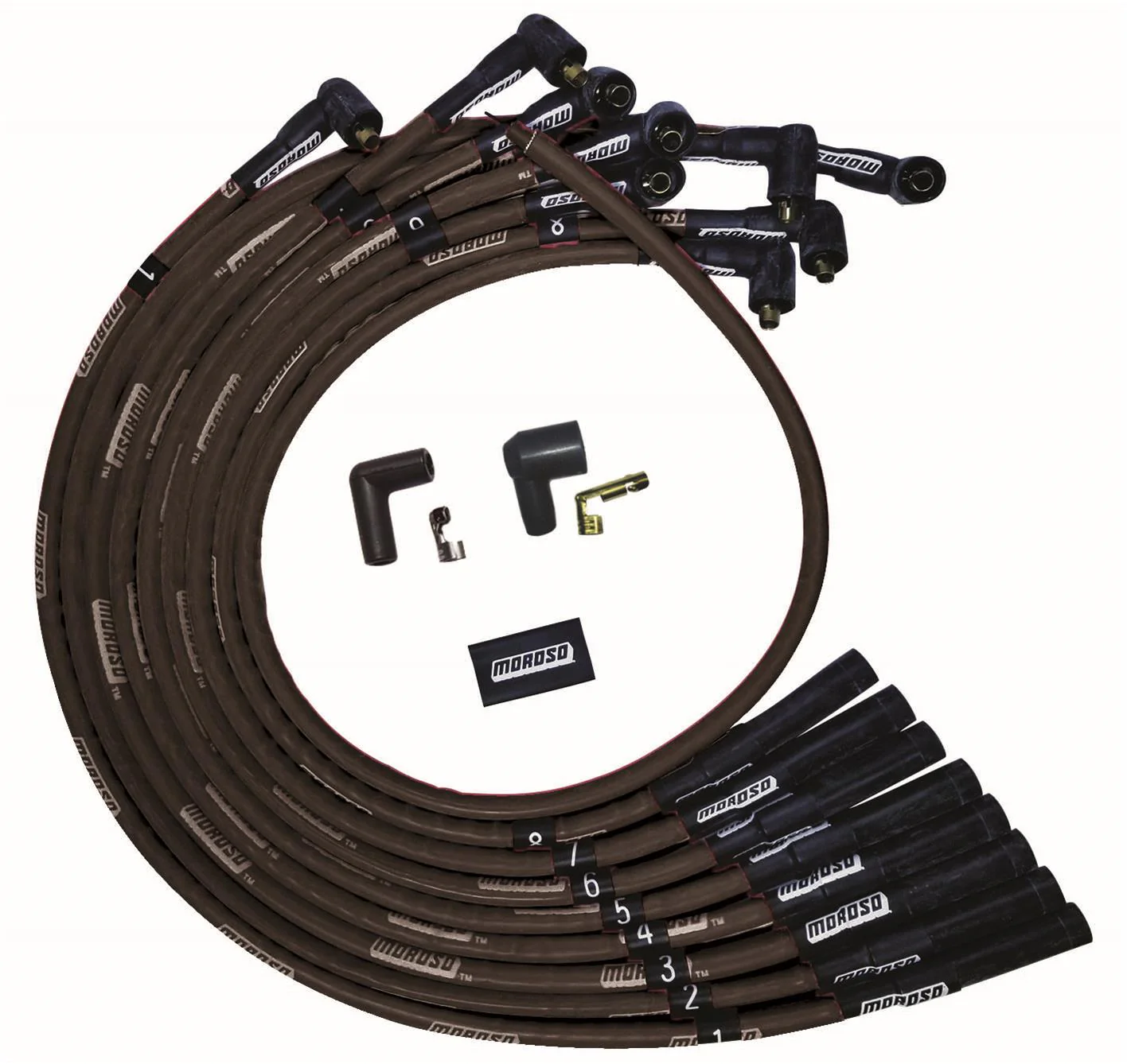 Moroso 51541 Ultra Plug Wire Set BBC Over V/C Black