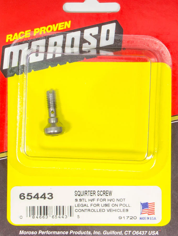 Moroso 65443 Squirter Screw-High Flow Alcohol