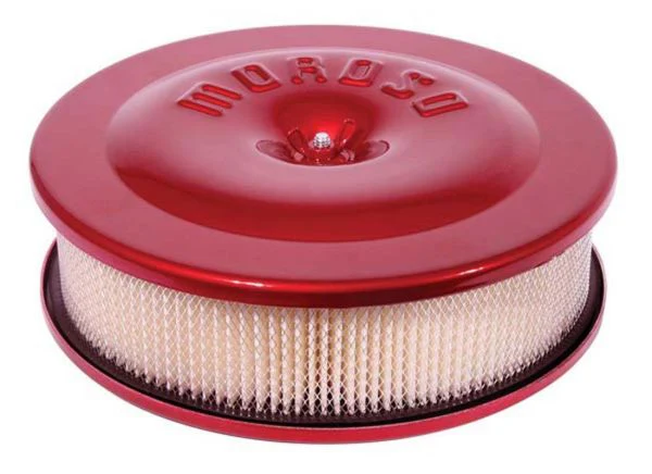 Moroso 66304 Air Cleaner Kit, 8-1/2 In. X  2-3/8 In., Red Powder Coat, Aluminum