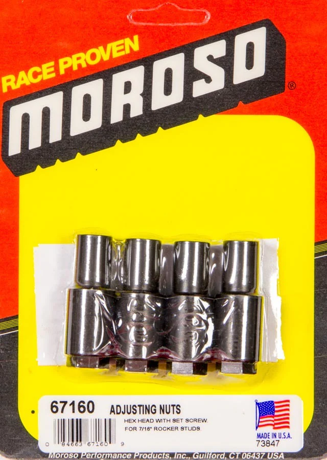 Moroso 67160 7/16In. Rckr Studs Adj. Nut (4 Pack)
