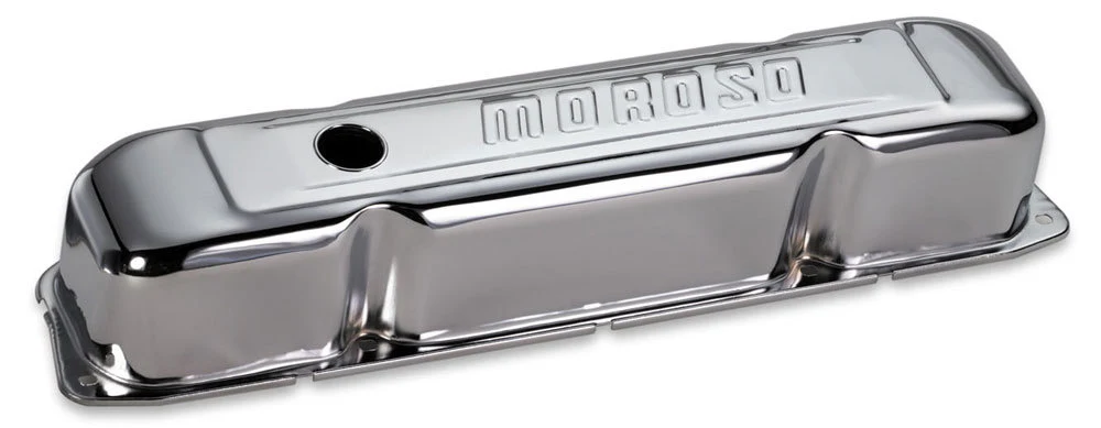 Moroso 68181 Chrome B/E Valve Covers Bbm Tall W/Baffle