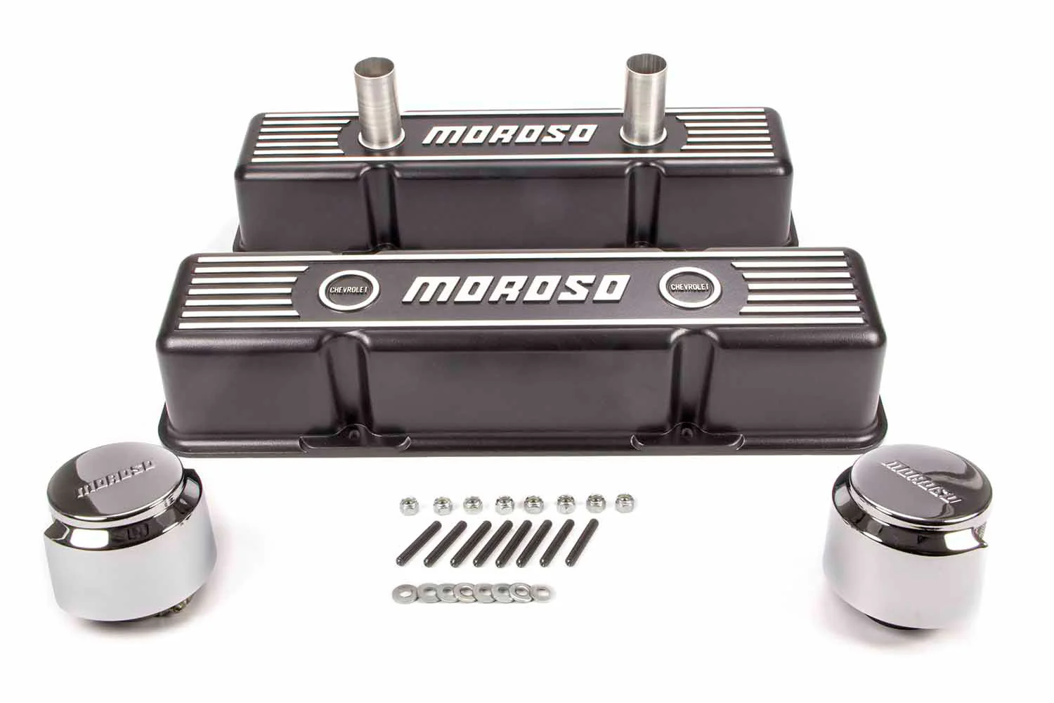 Moroso 68371 Sb Chevy Blk Alum. V. Cv