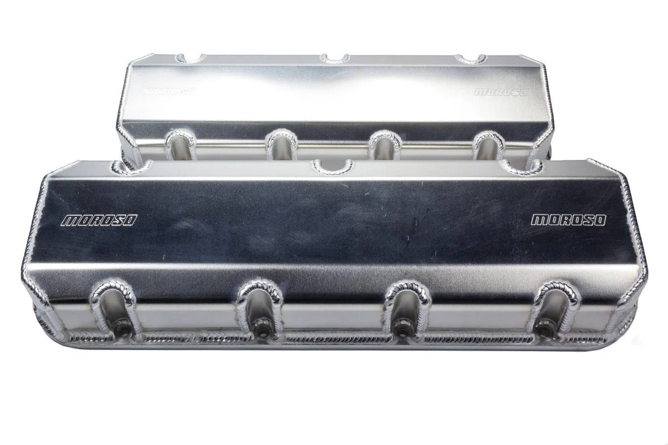 Moroso 68489 Bbc Billet Rail Valve Cover Set W/Logo