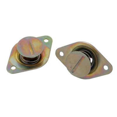 Moroso 71371 Quick Turn Fastener, Self Ejecting, Large Head, Flush Head, Slotted, 7/16 X 0.500 In Body, Steel, Zinc Plated, Set Of 10