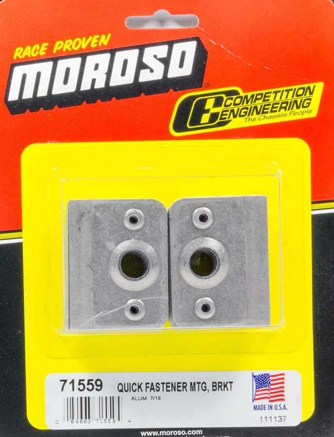 Moroso 71559 Quick Fastener Mounting Brackets 7/16 - 10Pk