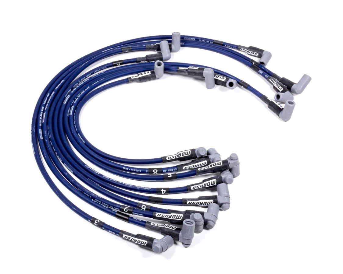 Moroso 73677 Ultra 40 Plug Wire Set Sbc Sprint Car Blue