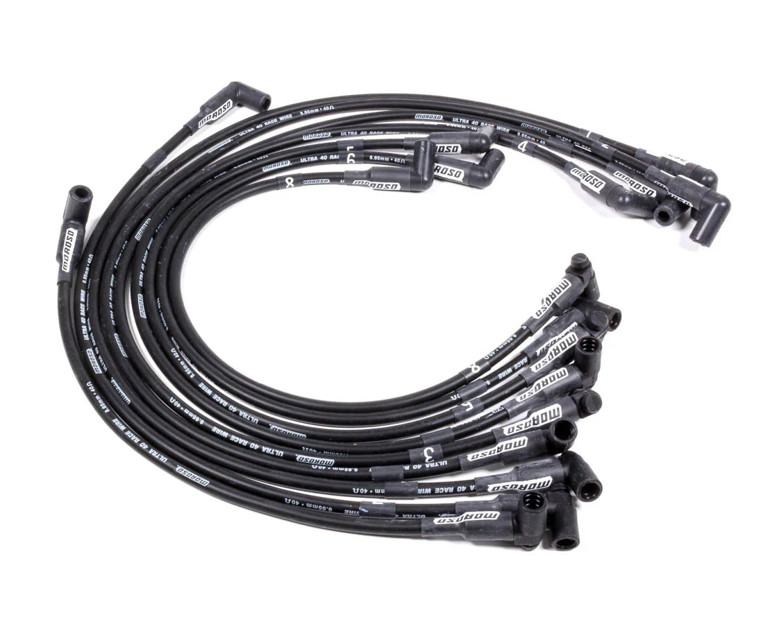 Moroso 73722 Ultra 40 Plug Wire Set Sbc Sprint Car Black
