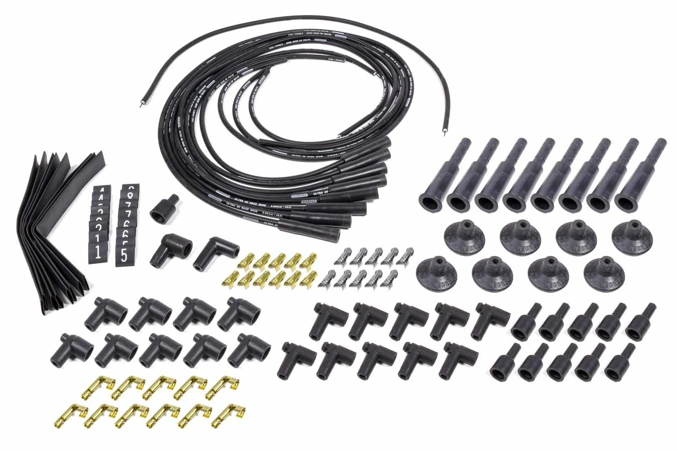 Moroso 73841 Ultra 40 Plug Wire Set Hemi Style Black