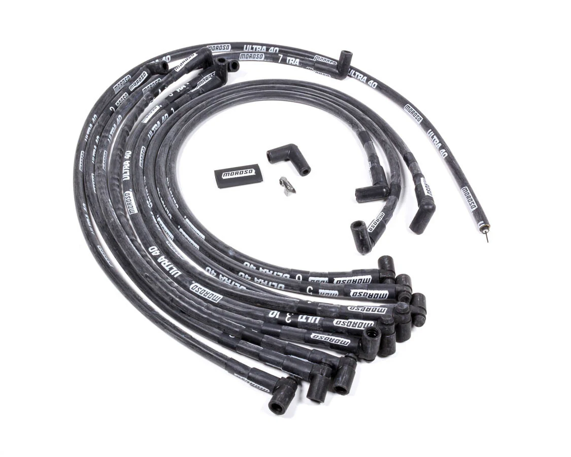 Moroso 73842 Ultra 40 Plug Wire Set Sbc W/Jesel Front Drive