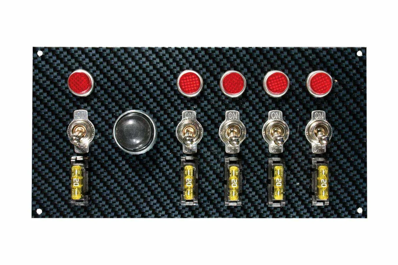 Moroso 74139 Fiber Design Switch Panel - Black/Black