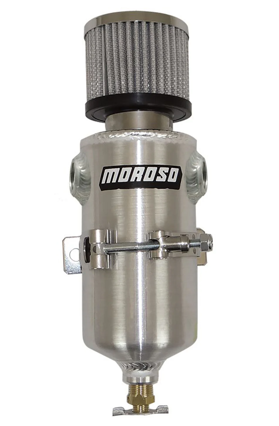 Moroso 85455 Alm. Breather Tank Kit 3-1/8 Dia X 11-1/2 Aol