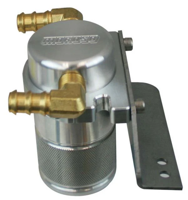Moroso 85676 Separator, Air Oil, Catch Can, Small Body, Ford F150 Ecoboost/5.0L, 11-14