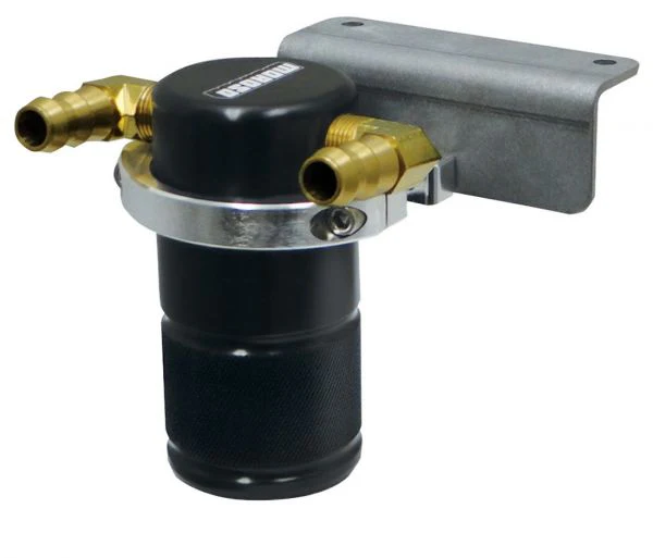 Moroso 85703 Separator, Air Oil, Catch Can, Small Body, Black Finish,  Dodge Challenger, Charger Hellcat, 15-19
