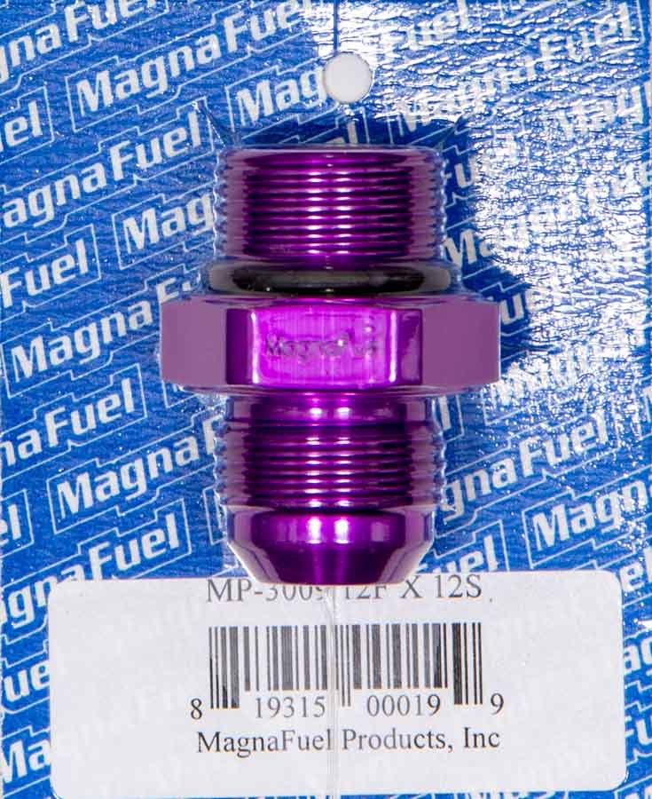 MagnaFuel MP-3009 -12 Flare to -12 Straight Purple AN Adapter