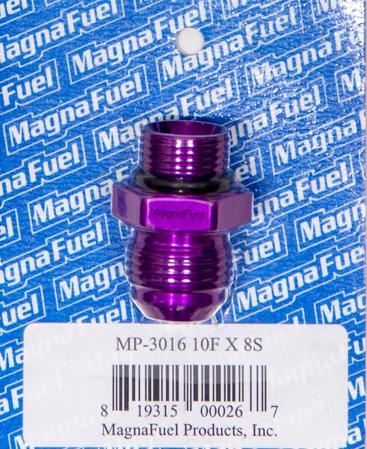 MagnaFuel MP-3016 -10 Flare to -8 Straight Purple AN Adapter