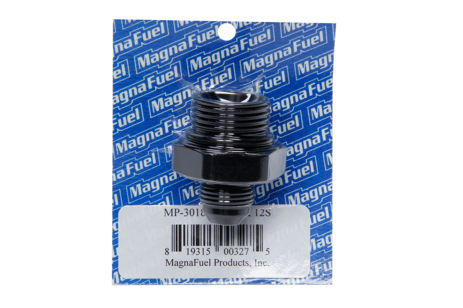 MagnaFuel MP-3018-BLK -8 Flare to -12 Straight Black AN Adapter