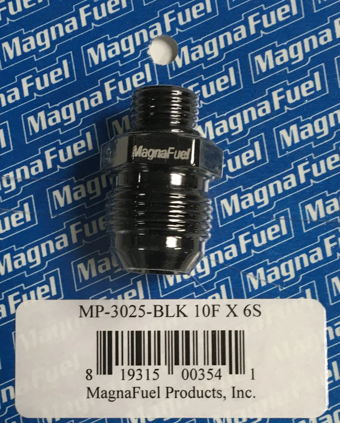 Magnafuel MP-3025-BLK -10 Flare to -6 Straight Black AN Adapter