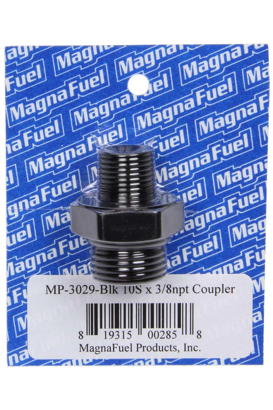 MagnaFuel MP-3029-BLK Union Couple Fitting - #10 x 3/8npt - Black