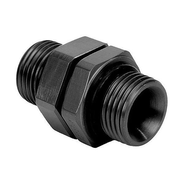 MagnaFuel MP-3030-BLK #10 Straight to 3/8npt Coupler w/Jam Nut Black