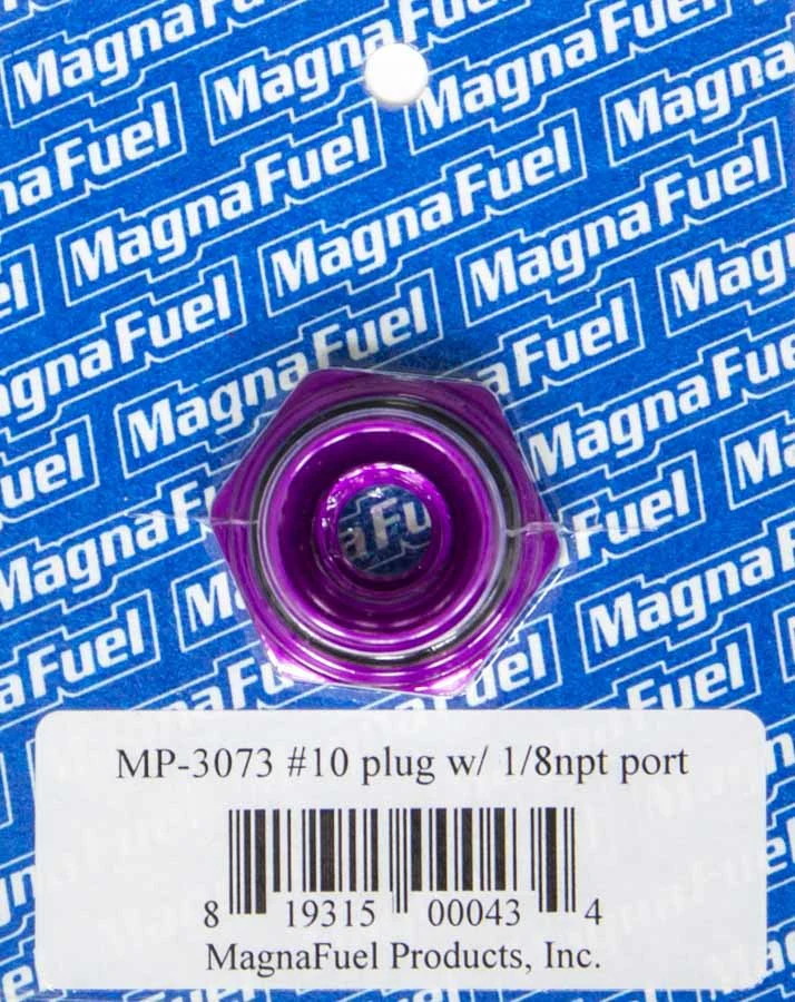 MagnaFuel MP-3073 Purple -10 Port Plug W/ 1/8 NPT Female Port