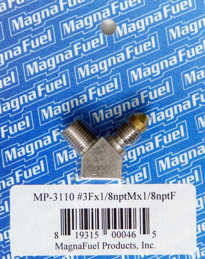 MagnaFuel MP-3110 Jet Adapter Fitting - #3 x 1/8in x 1/8in w/Pill