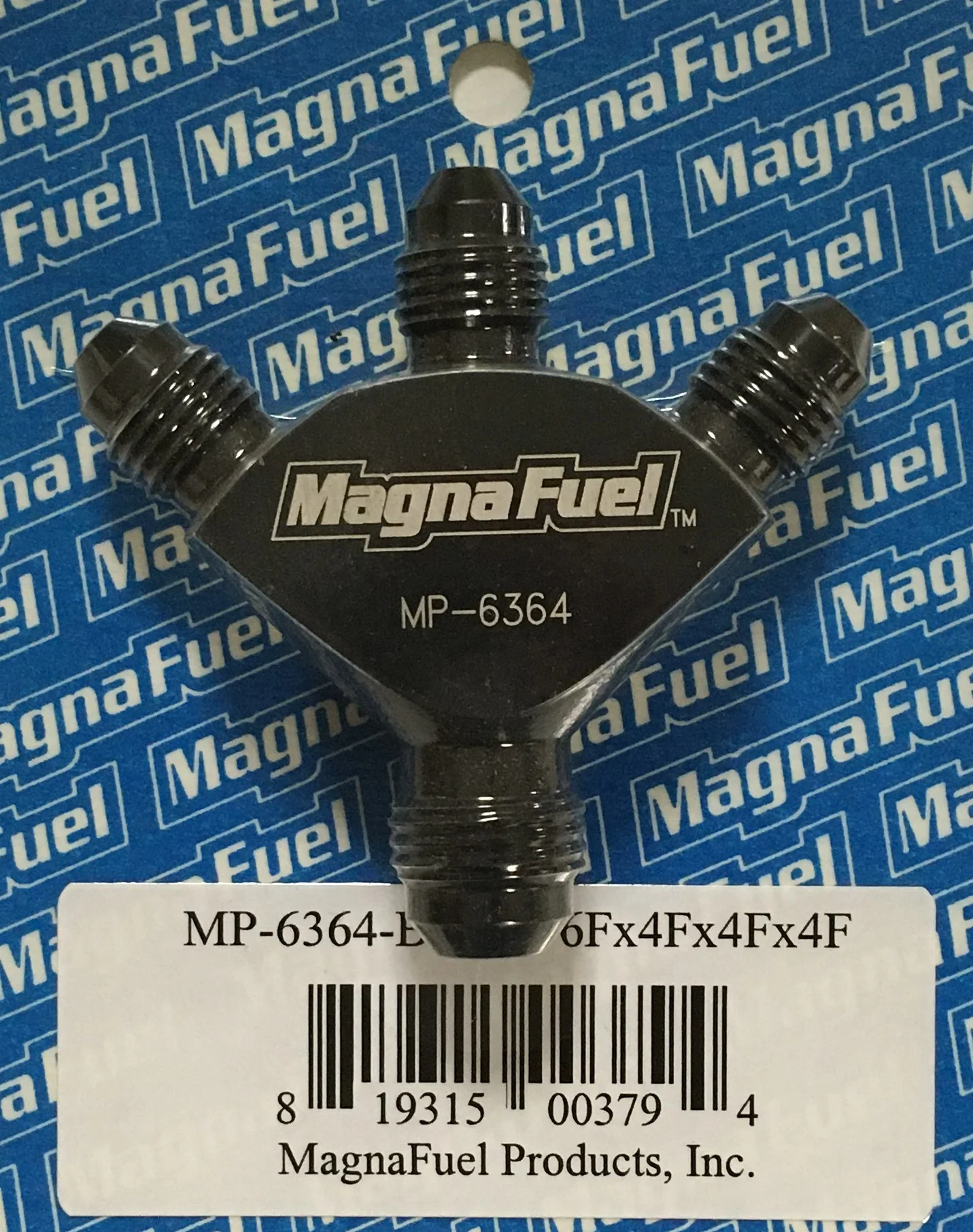 Magnafuel MP-6364-BLK Black -6 AN to -4 AN Male Y Fitting