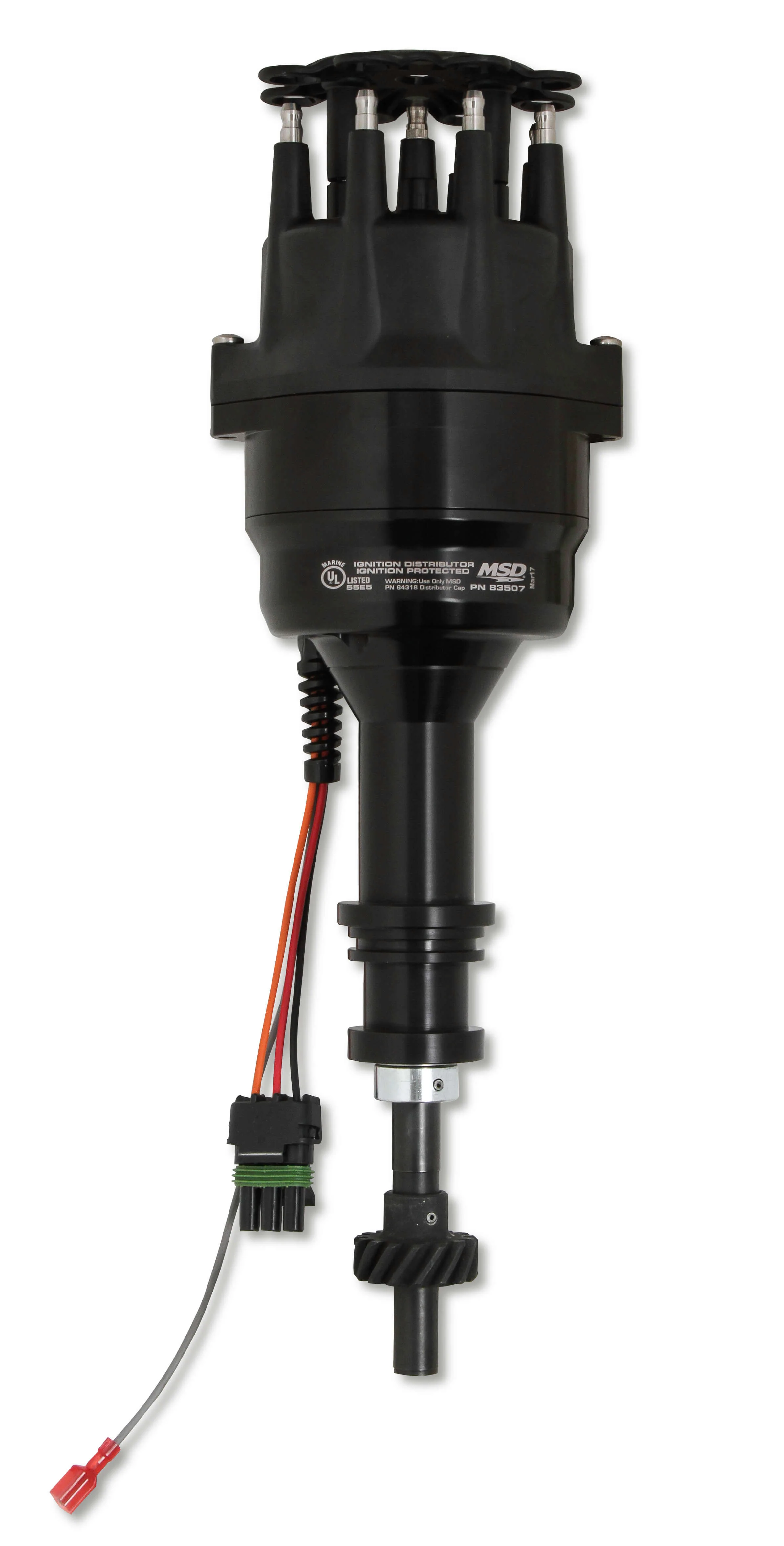 MSD Ignition 83507 Blk Ready-to-Run Mar. Dist. Ford 351-460