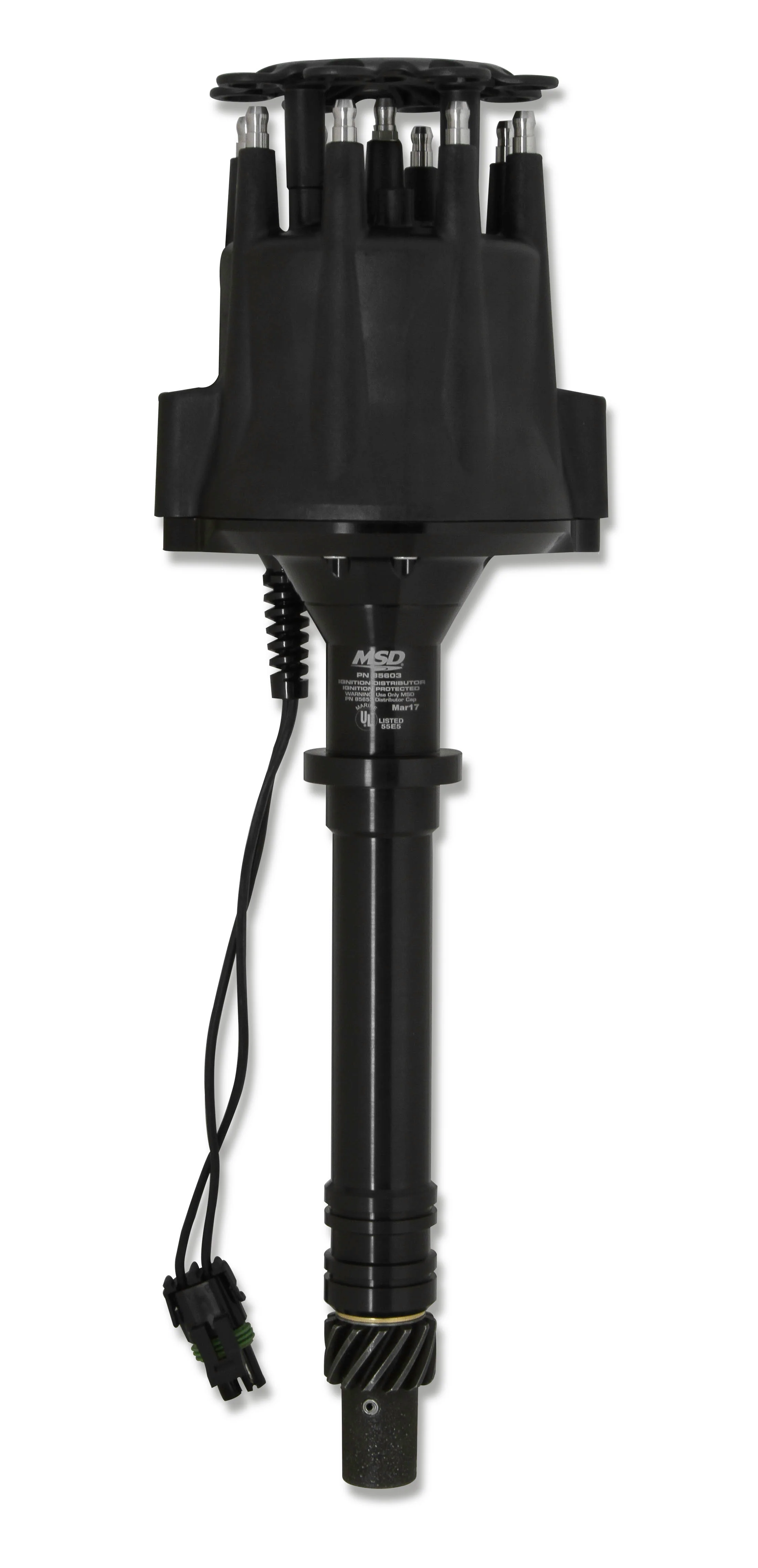 MSD Ignition 85603 Blk Distributor, Chevy V8 Marine Certif.