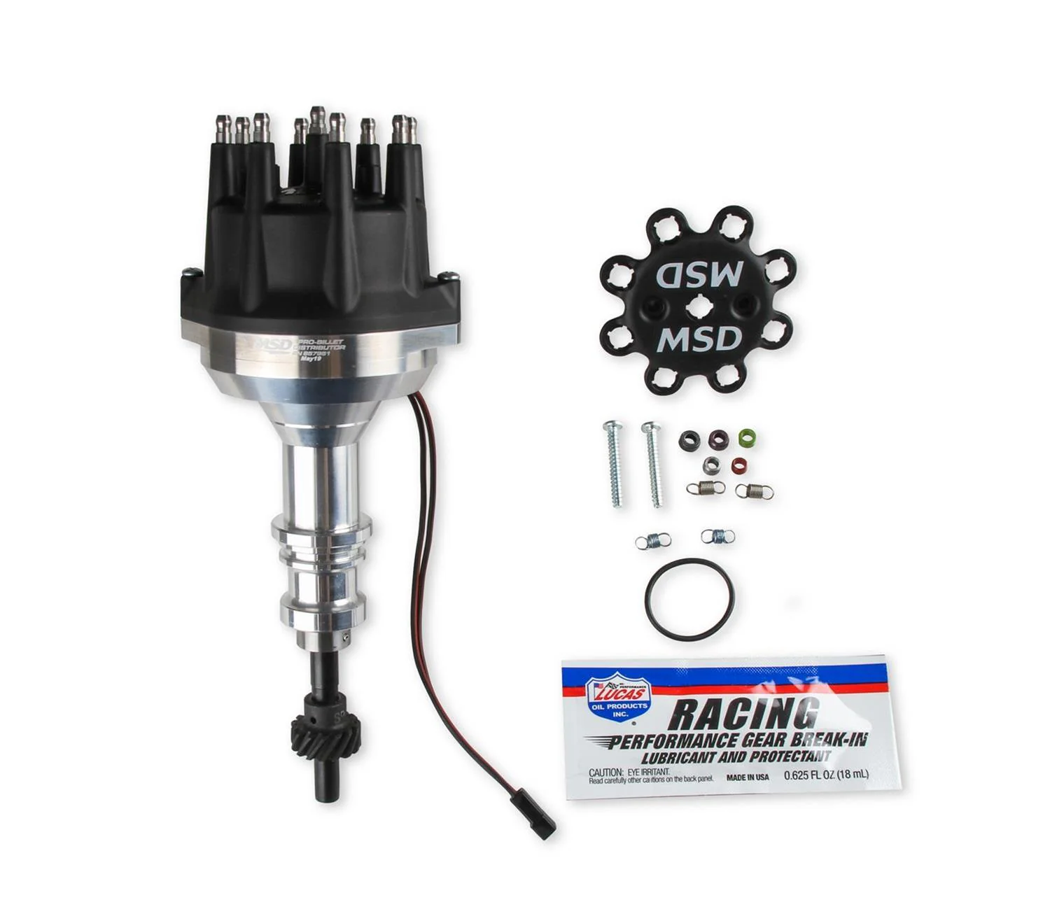 MSD Ignition 857951 Dist.Ford302,ProBllt,Sml Blck Cap,STL GR