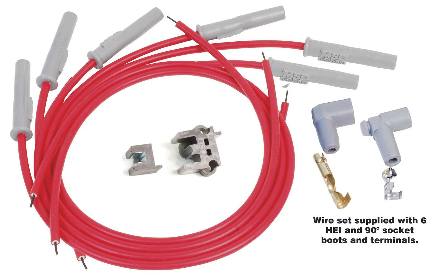 MSD Ignition 31179 8.5MM Spark Plug Wire Set - Red