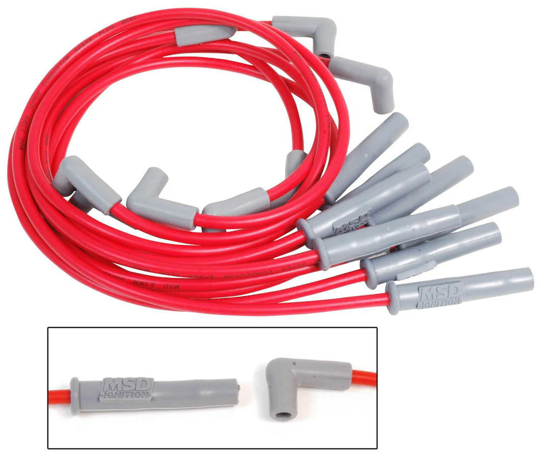 MSD 31339 Super Conductor 8.5MM Spark Plug Wire Set 1972-82 Ford HEI
