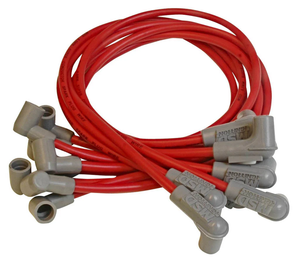 MSD 31599 Race Tailored Super Conductor 8.5MM Spark Plug Wire Set SBC