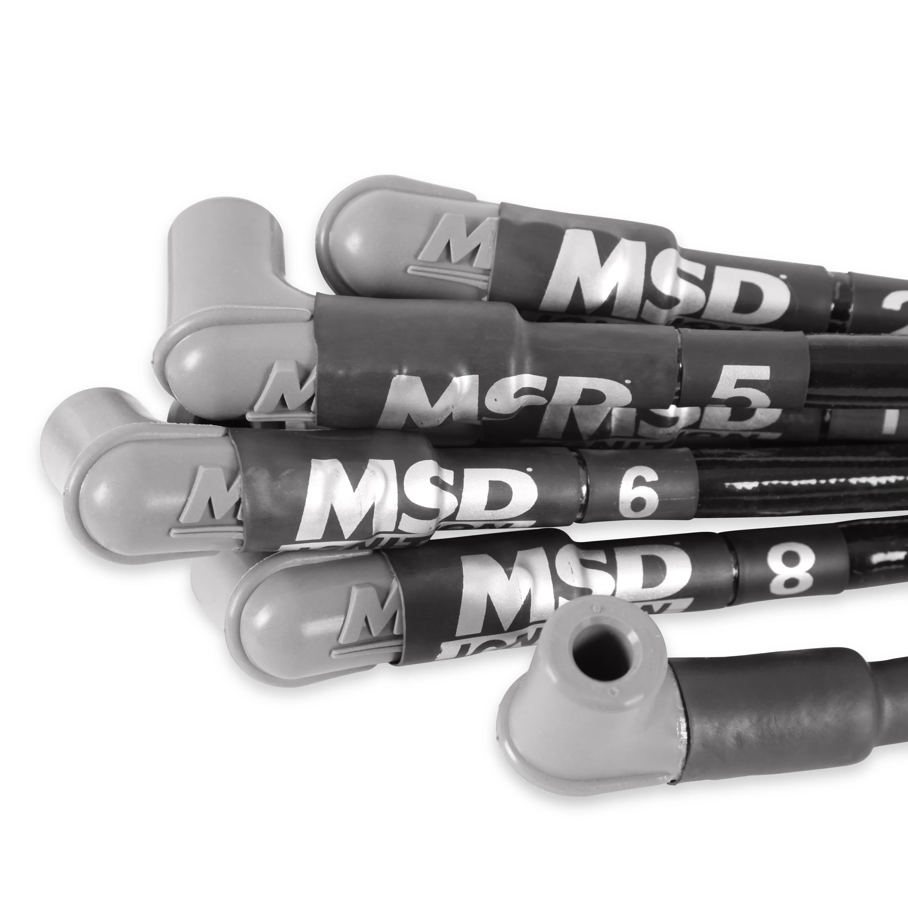 MSD 35591 Spark Plug Wire Set - SBC 8.5mm Sleeved Black - Image 3