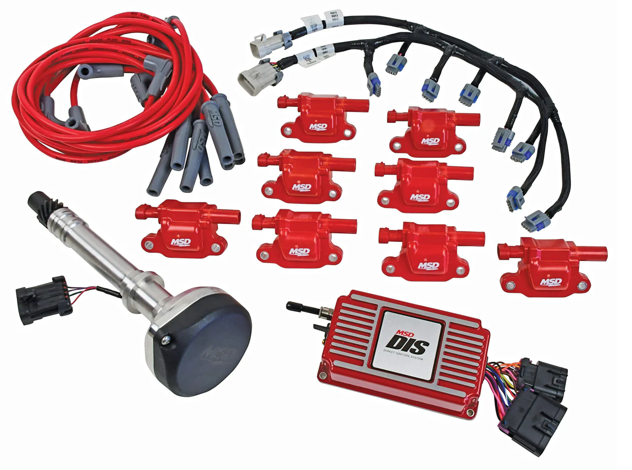 MSD 60151 DIS Ignition Kit SBC/BBC Red Finish