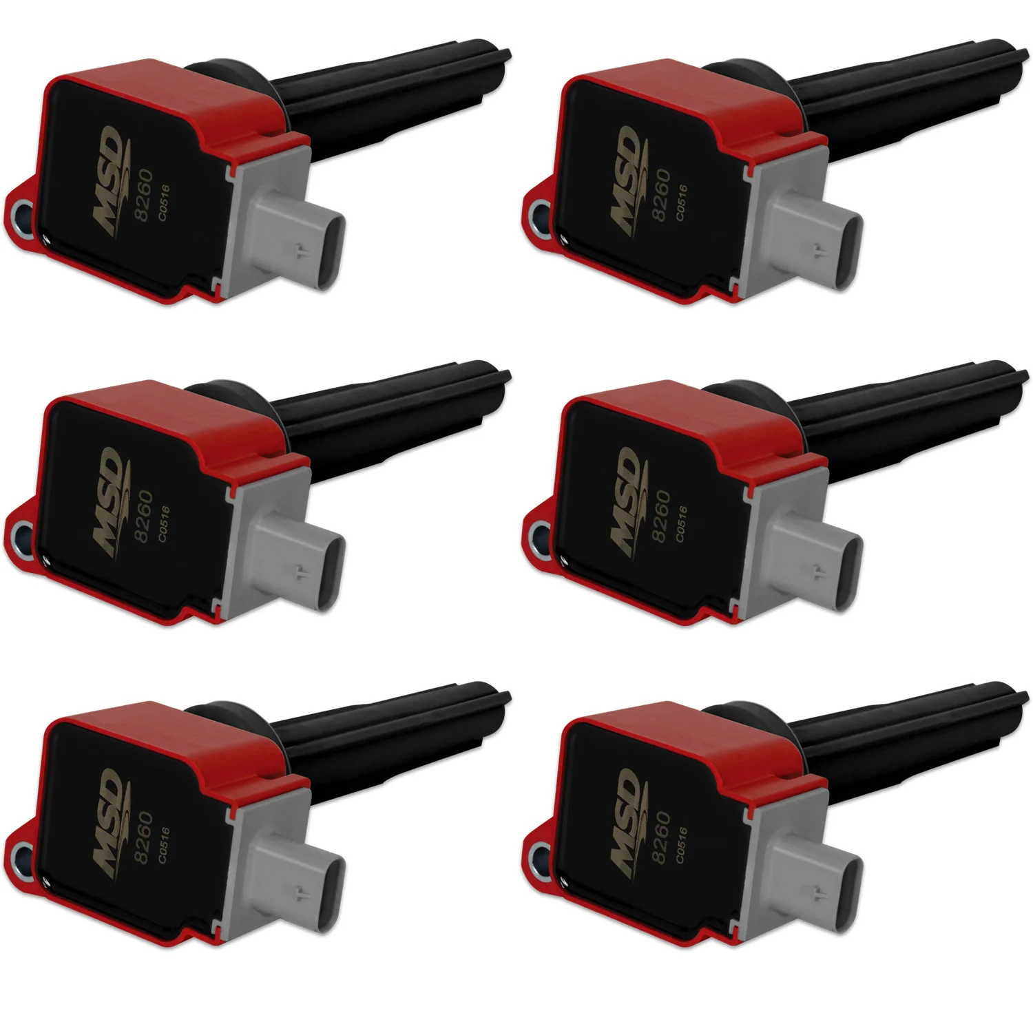 MSD 82606 Coils 6pk Ford Eco-Boost 2.7 V6 15-17 Red