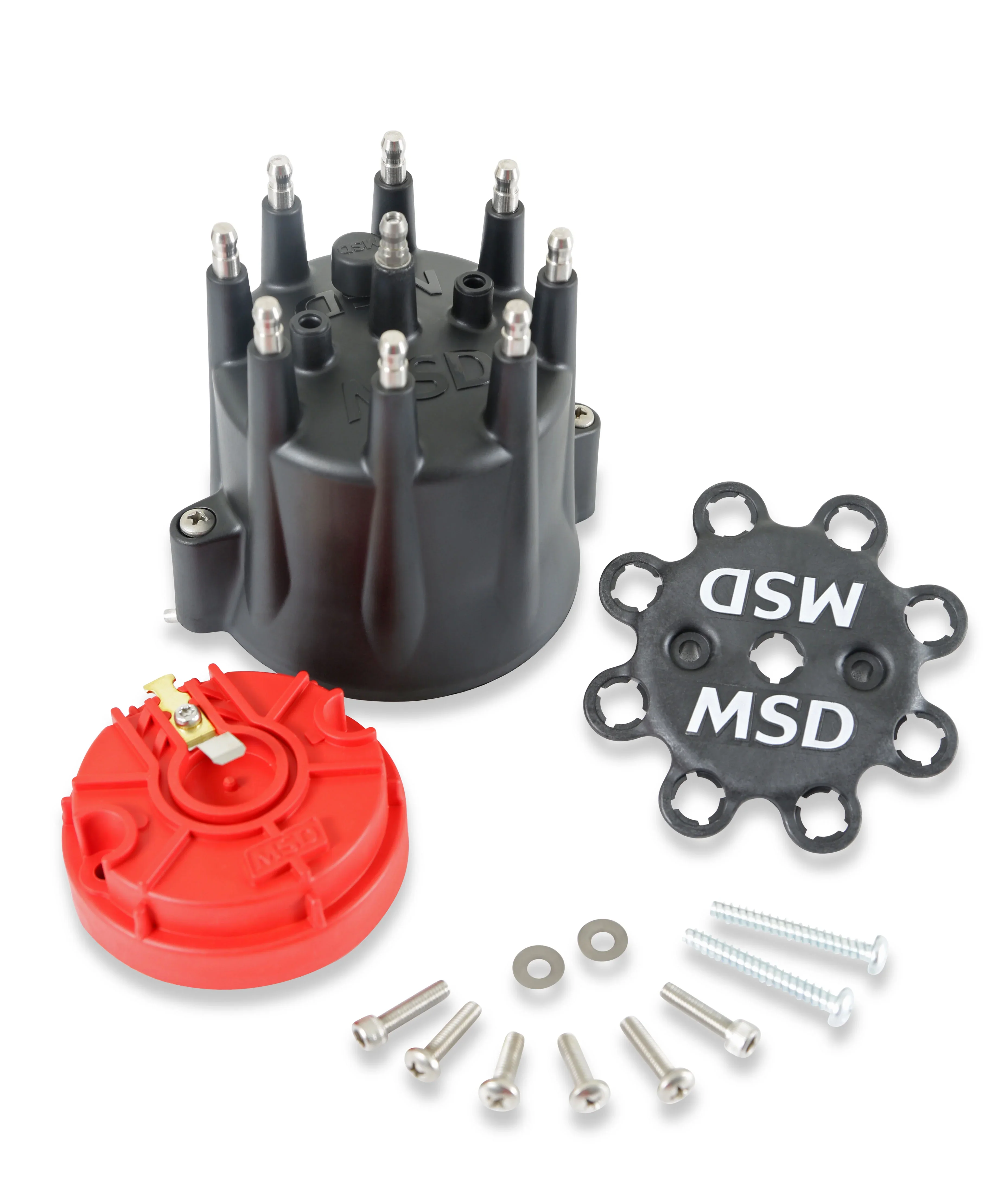 MSD 84336 Distributor Cap & Rotor Kit Chevy V8 HEI Black - Image 2