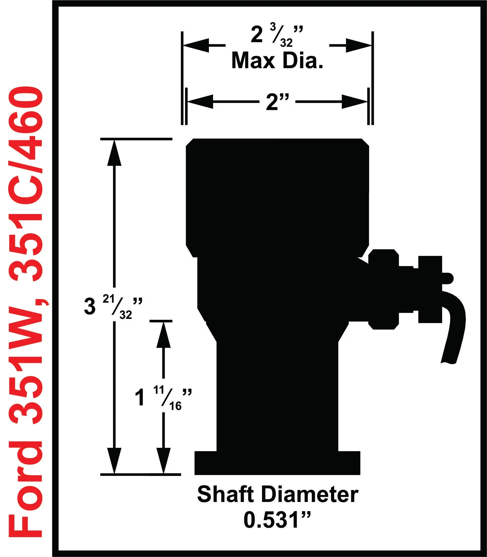 MSD 85211 Cam Sync Plug - BBF 351C-460 - Image 2