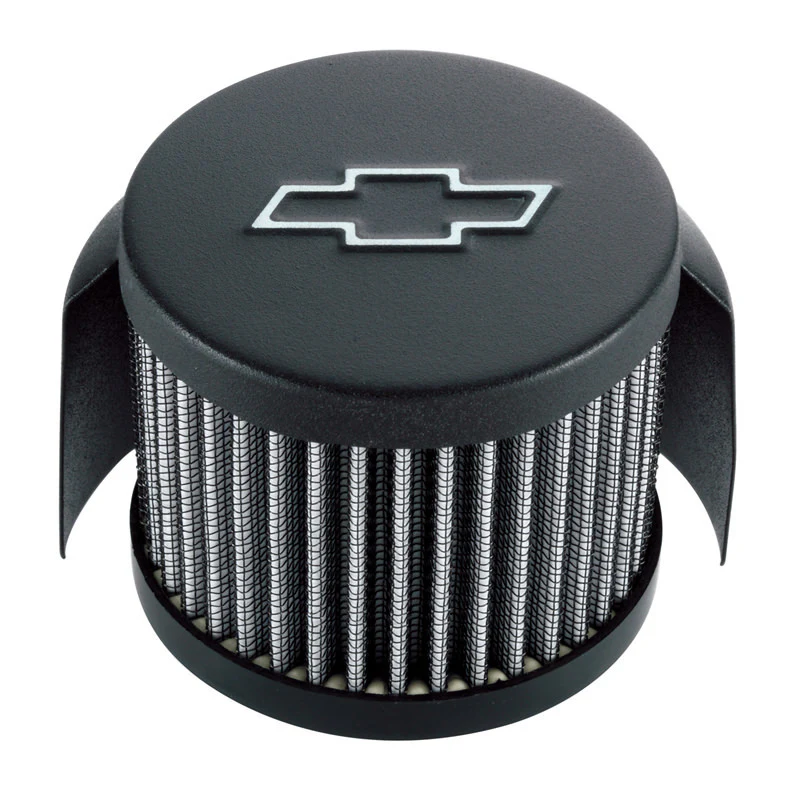 Proform 141-613 Valve Cover Breather, Push-In, 1.250 in., Steel, Black Crinkle, Each