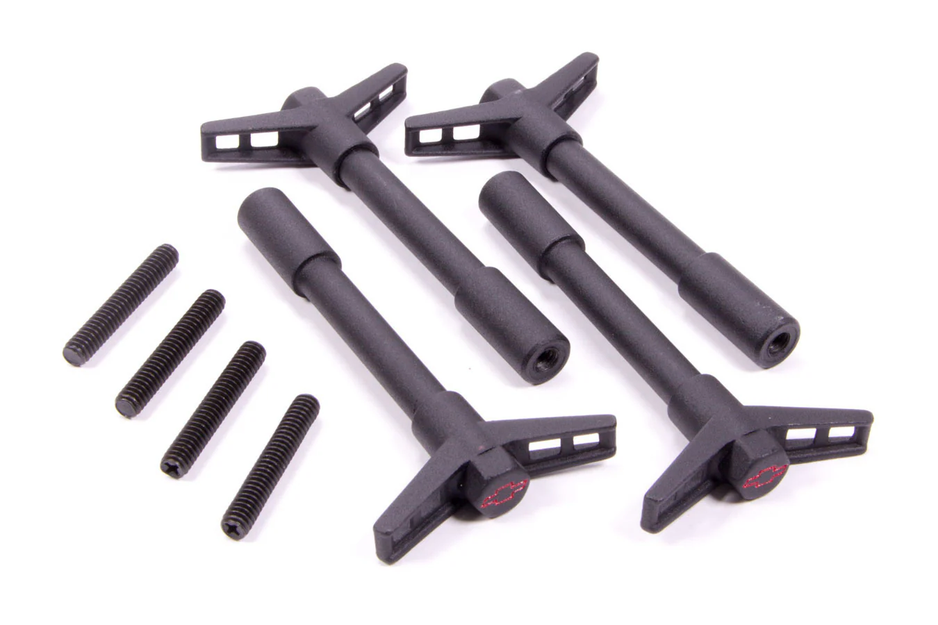 Proform 141-756 Valve Cover T-Bars, 1/4 in. -20 x 1.000 in., Steel, Black Crinkle, Set of 4