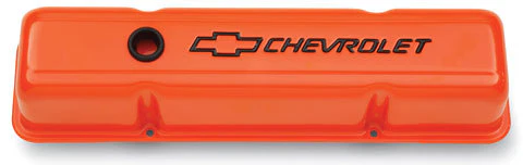 Proform 141-784 SBC Valve Covers - Tall w/Baffle - Orange