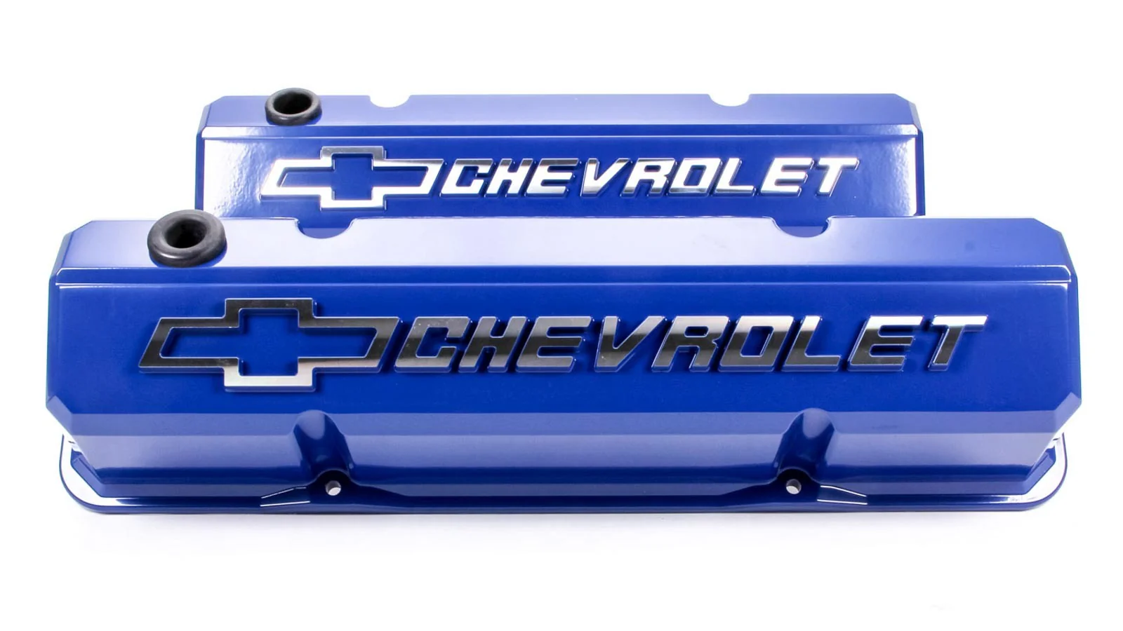 Proform 141-932 SBC Slant Edge V/C's - Die Cast - Blue