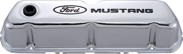 Ford Racing 302-100 Ford Mustang Steel Valve Covers Chrome