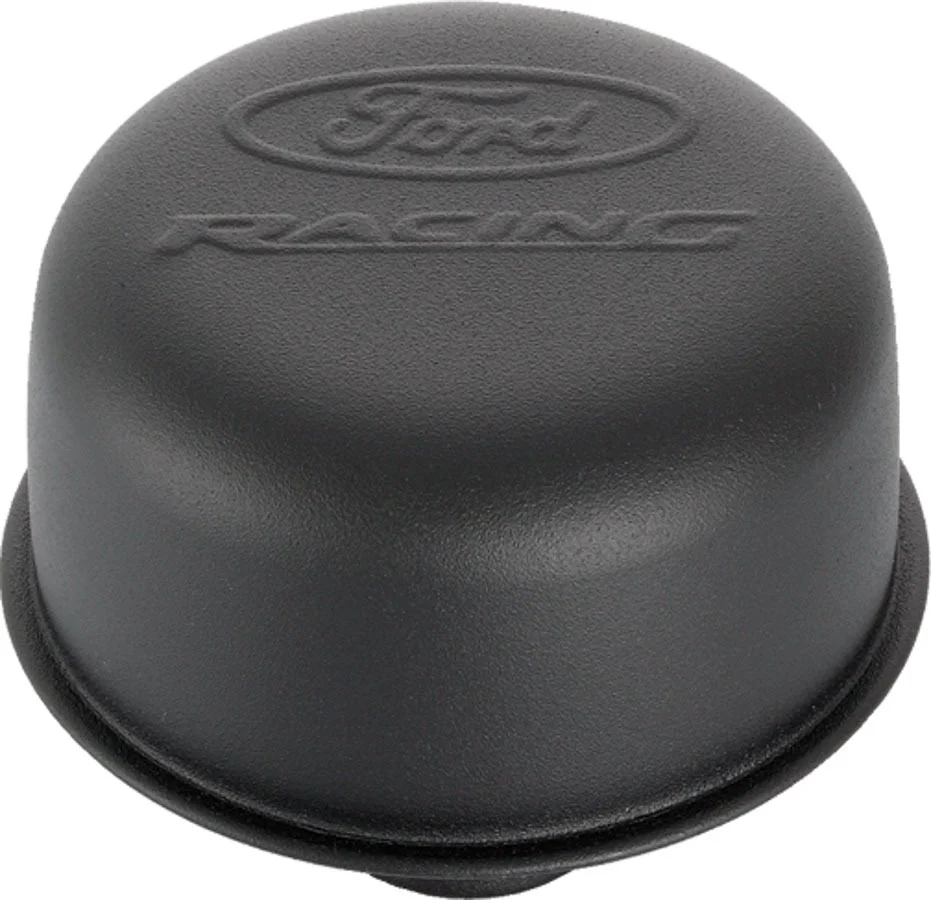 Ford Racing 302-216 Valve Cover Breather, Push-In. 1.250 in., Steel, Black Crinkle, Each