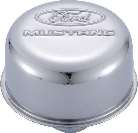 Ford Racing 302-220 Valve Cover Breather, Push-In, 1.250 in., Steel, Chrome, Each