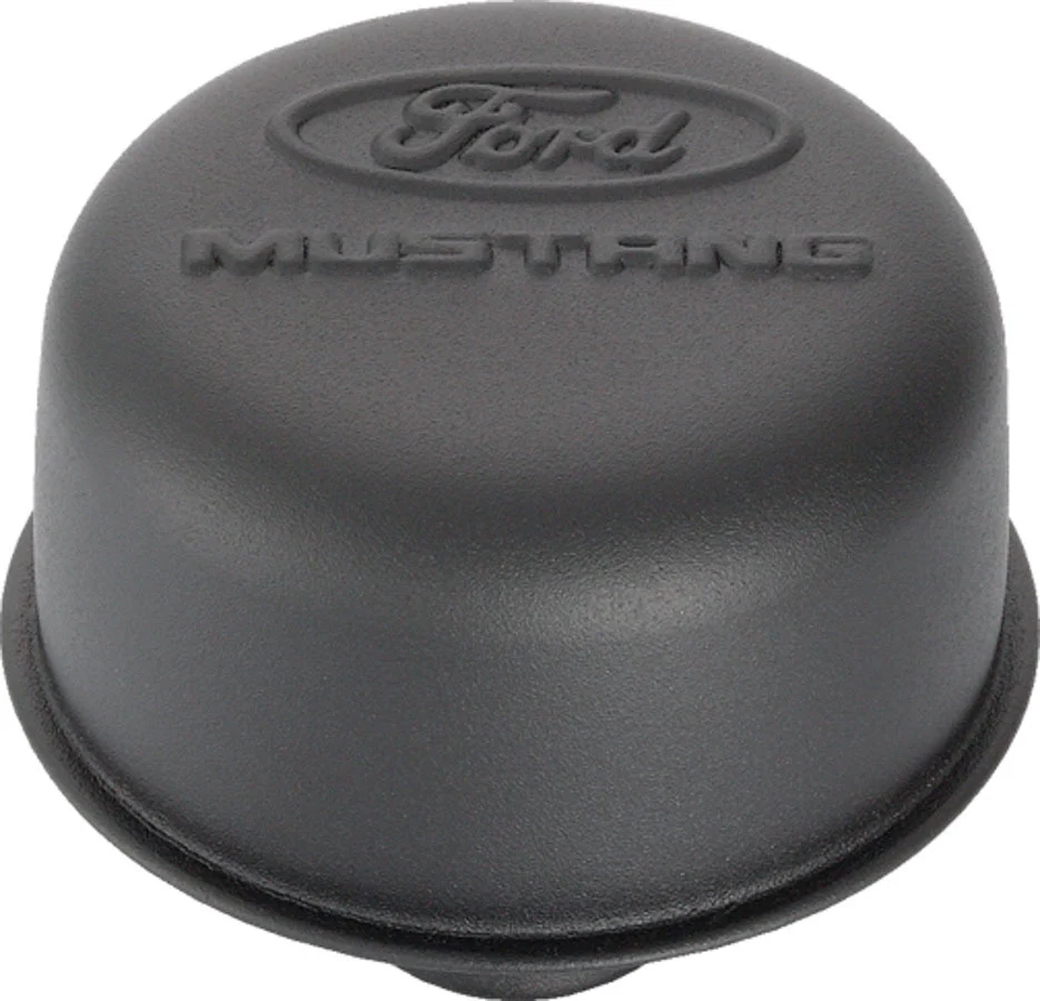 Ford Racing 302-221 Valve Cover Breather, Push-In, 1.250 in., Steel, Black Crinkle, Each