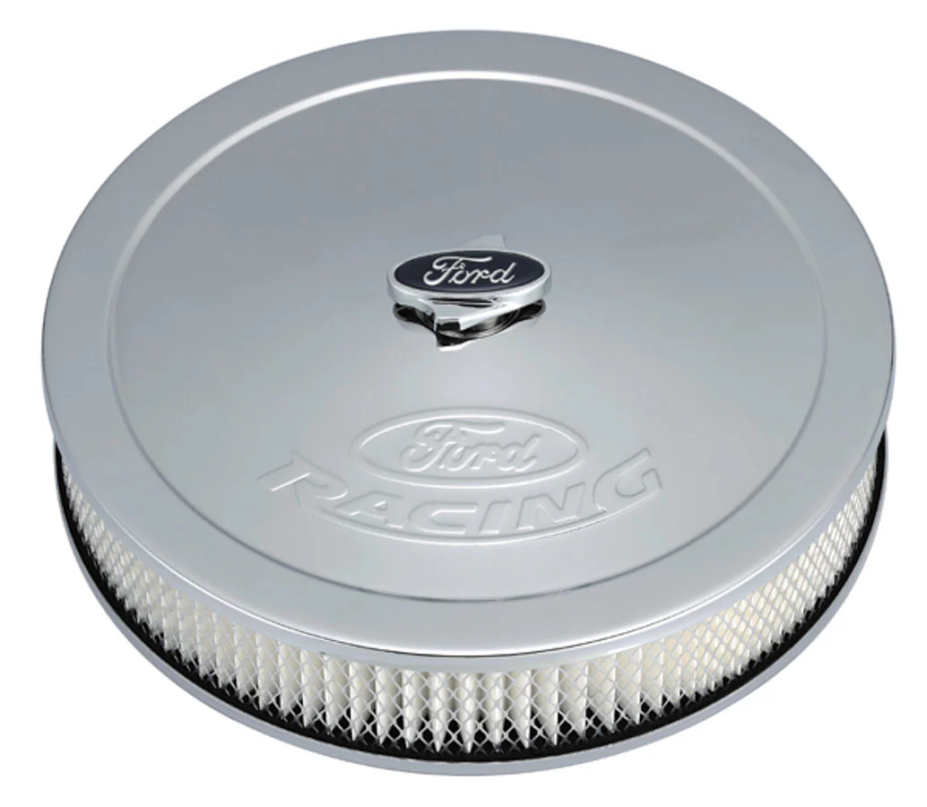 Ford Racing 302-350 Ford Racing Air Cleaner Kit Chrome Raised Logo
