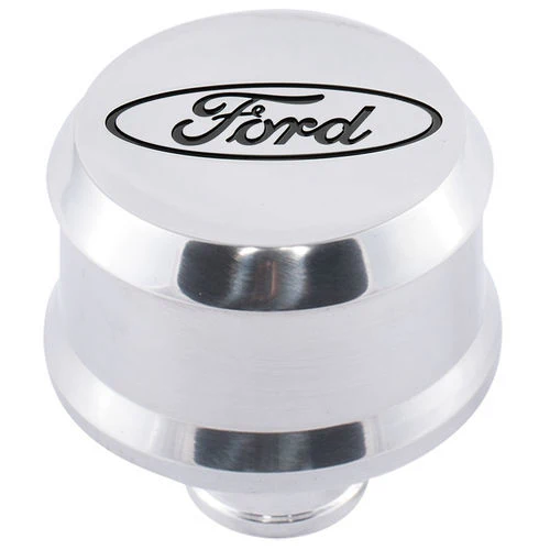 Ford Racing 302-438 Valve Cover Breather, Push-In, 1.220 in., Polished, Aluminum, Each