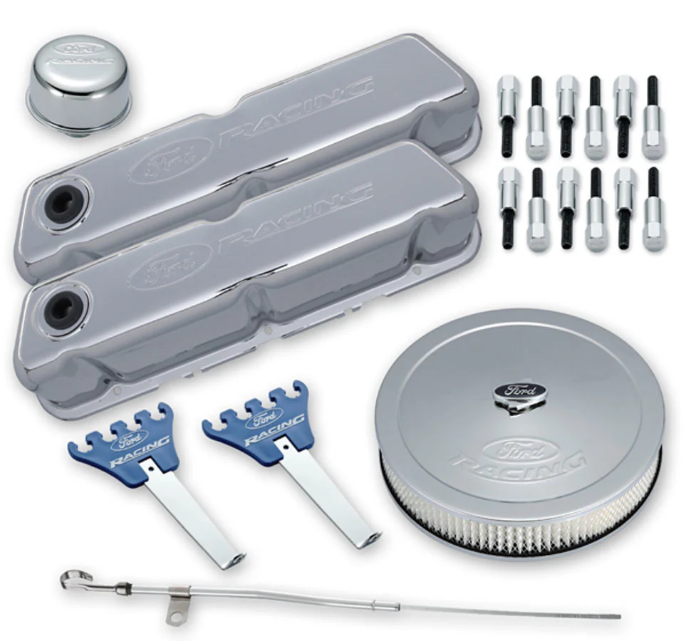 Ford Racing 302-515 Ford Racing Dress-Up Kit - Chrome Embossed