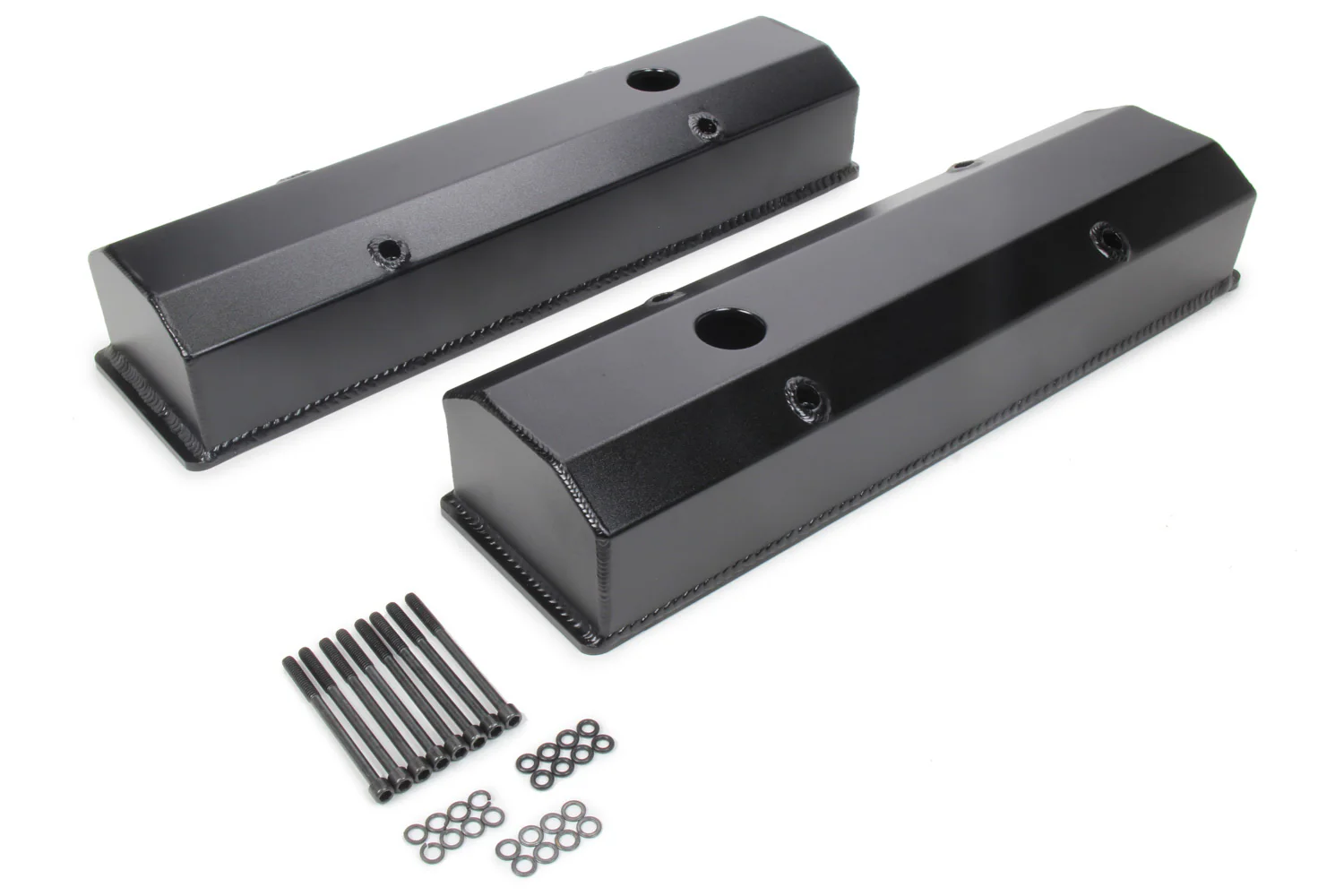 PRW Power 4035007 Aluminum Fabricated Tall Valve Covers SBC, Black