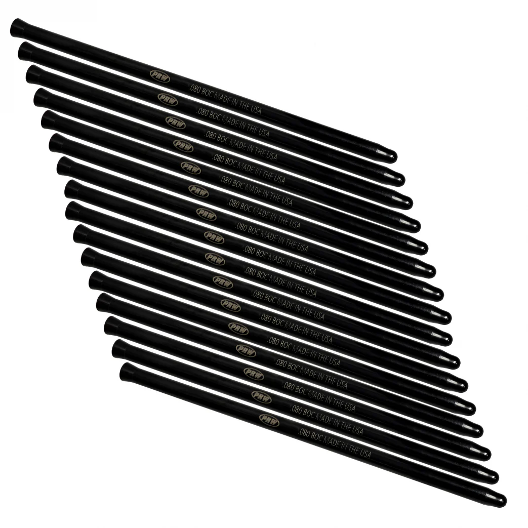 PRW Power 9439125-C Ball/Cup End Pushrods 3/8, 9.125 Length, .080 Wall, Set of 16